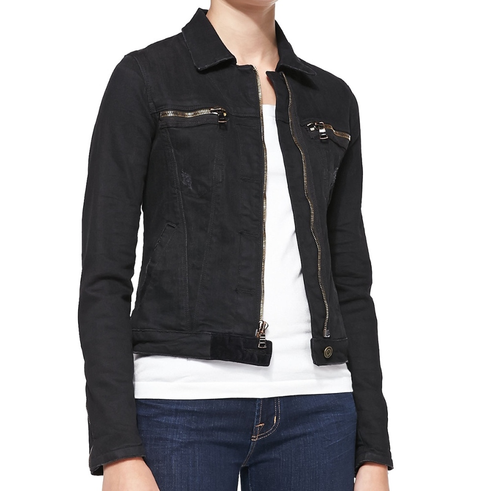 RtA Black Denim Jacket